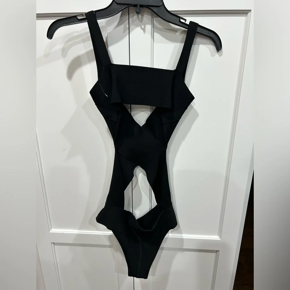 SKIMS NEW Monokini Knit Beachwear Bandage Monokini Onyx Black